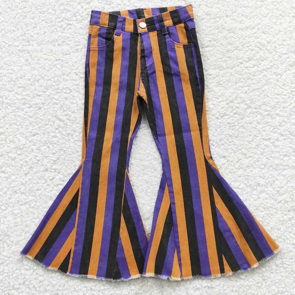 Purple & Orange Striped Pants
