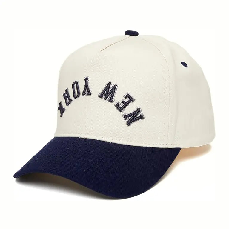 NEW YORK Upside Down Embroidered Trucker Hat