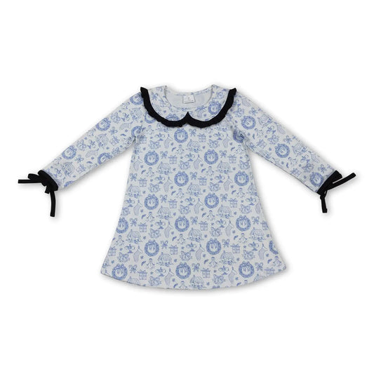 Blue Christmas Drawing Dress