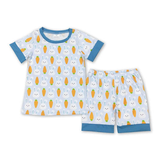Bunnies & Carrots PJ Shorts Set