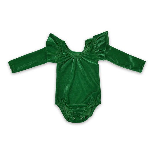 Green Velvet Romper