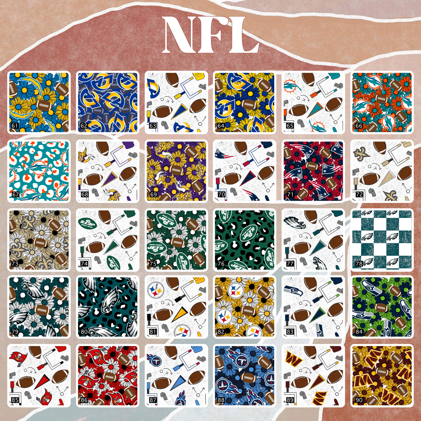 Custom Football Team Clips — CLOSES 6/19