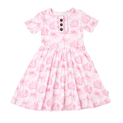Juniper Bamboo - SS Button Twirl Dress