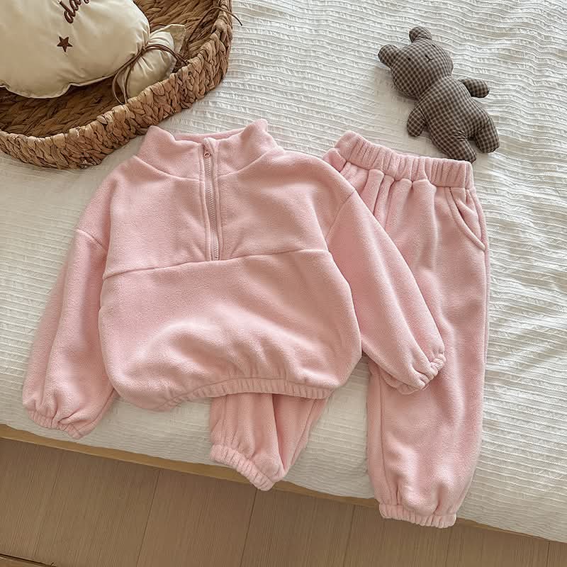 Kids Double Fleece 1/2 Zip Set - CLOSES 10/8