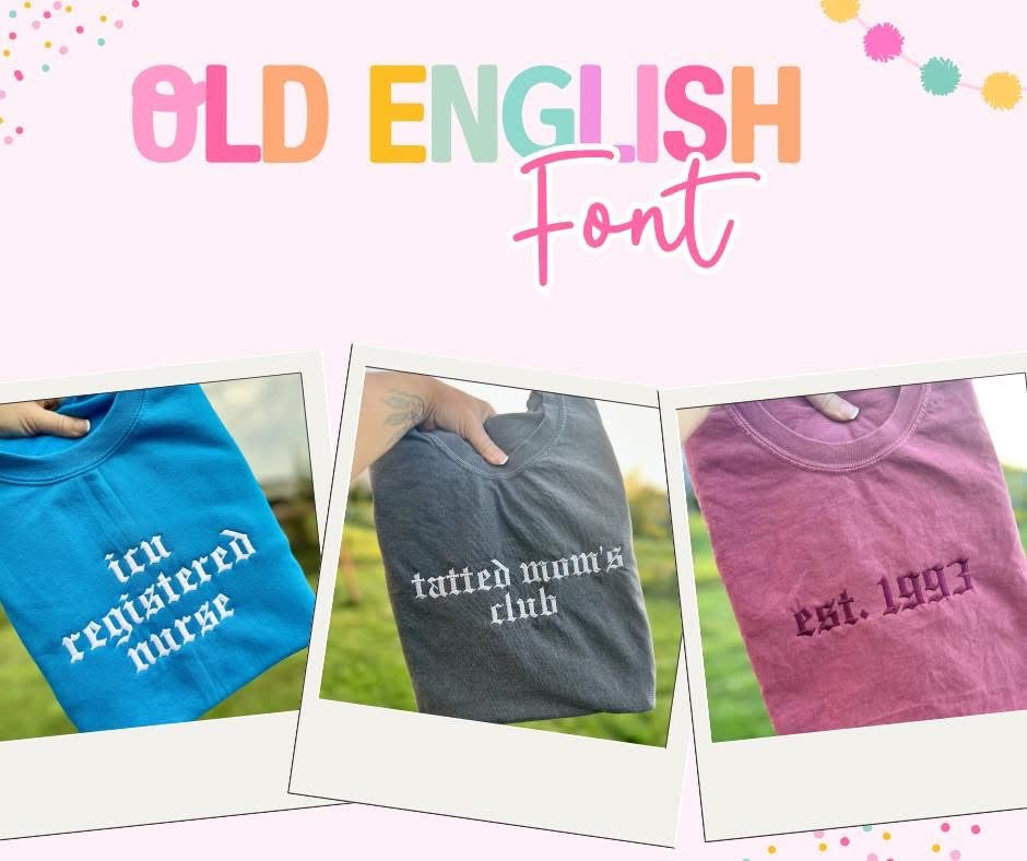 Custom Sayings Embroidered Crew & Tee - CLOSES 8/1