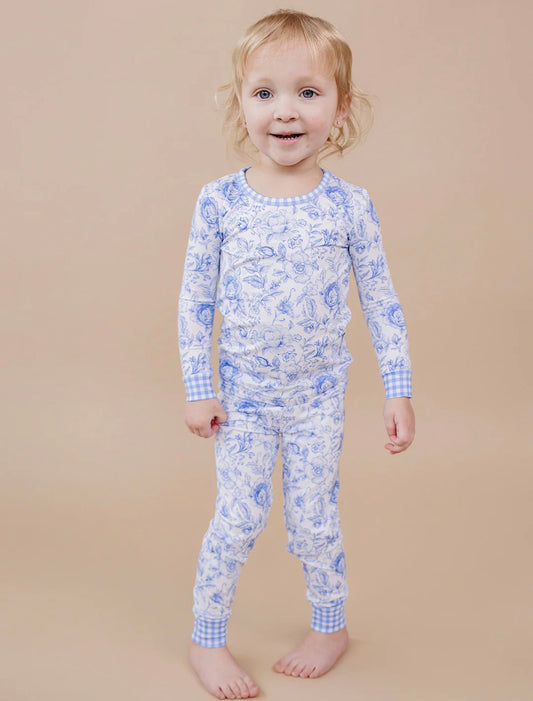 Blue Flowers Bamboo - 2-Piece Set