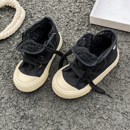 Fleece Lined High-top Sneakers