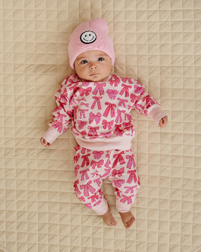 Pink Bows Jogger Set