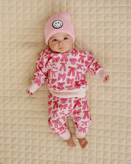 Pink Bows Jogger Set