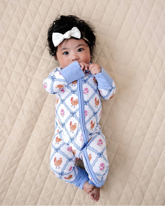 Floral Chickens Bamboo - Zippie