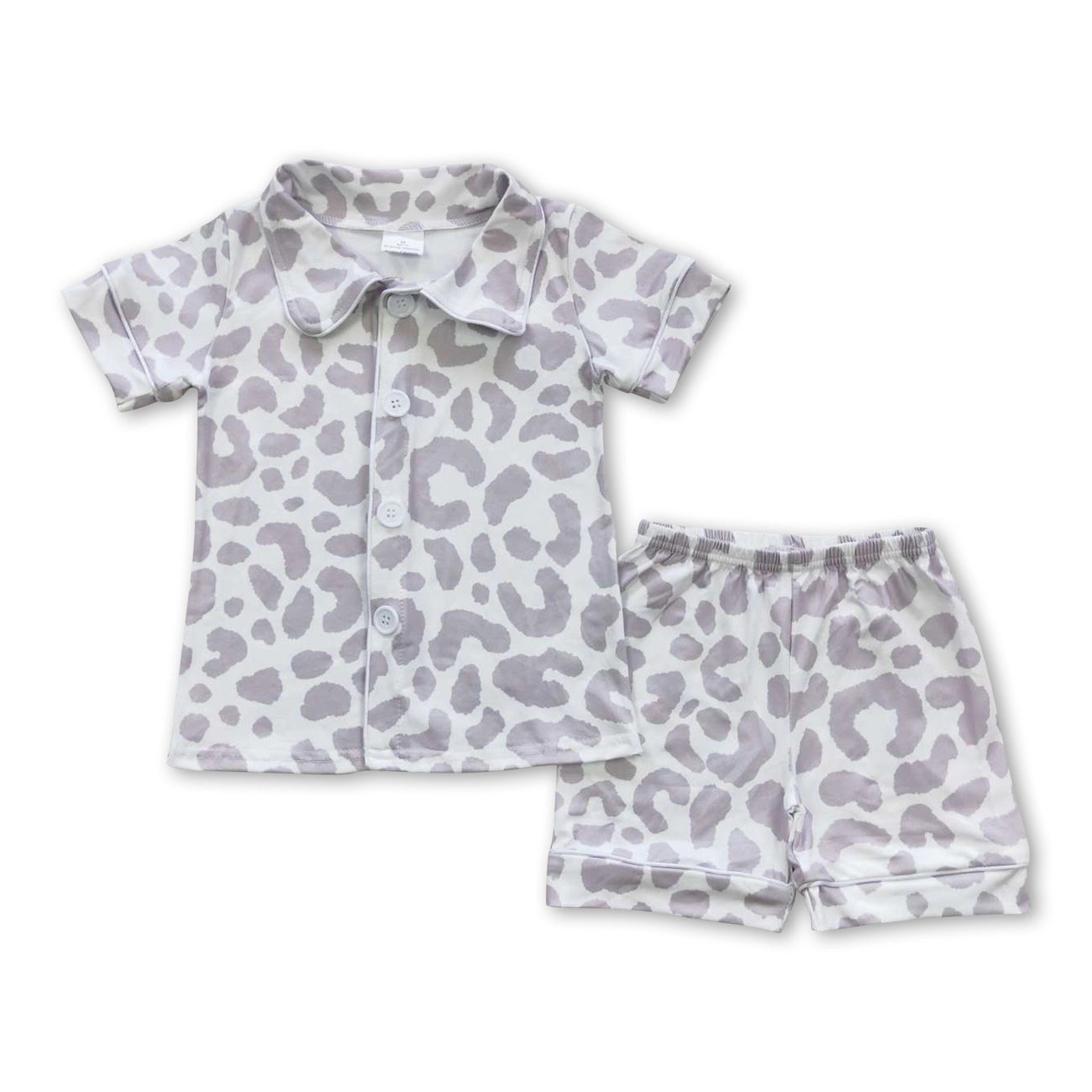 Snow Leopard Button Down PJs