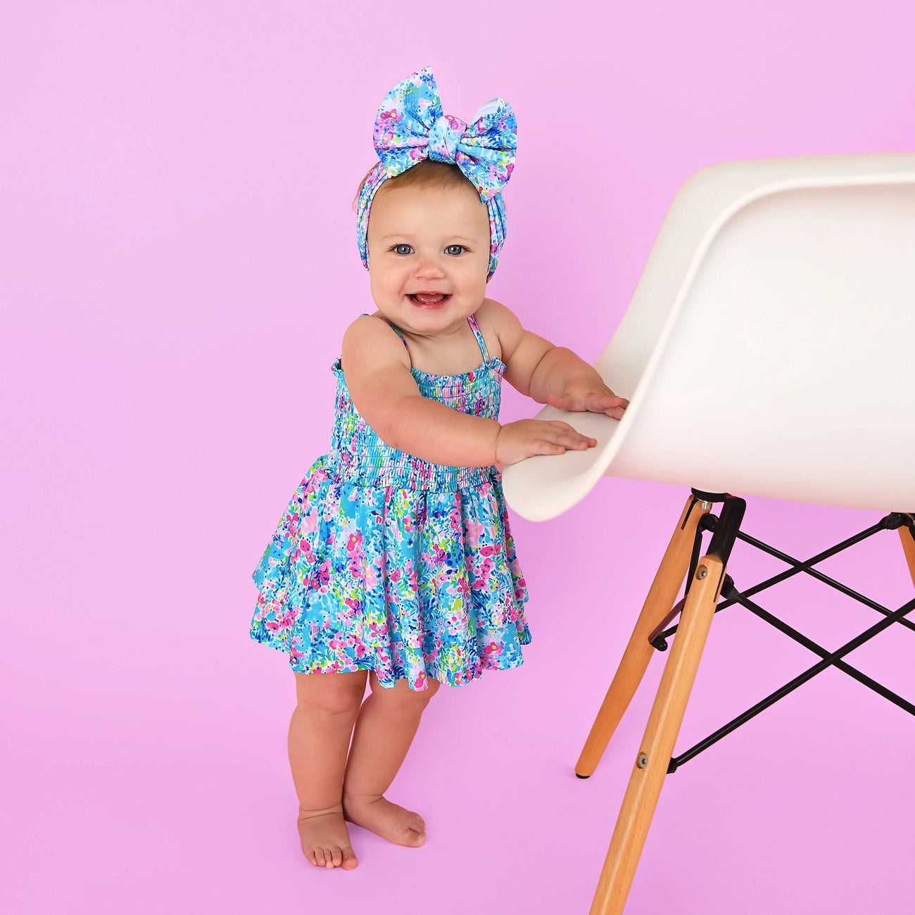 Ella Bamboo - Smocked Bodysuit Dress