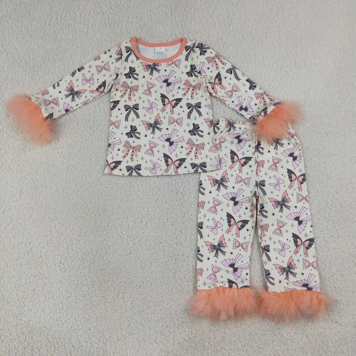 Batty Halloween Bows Feathered Pajamas