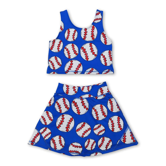 Baseball Cropped Tank & Skort