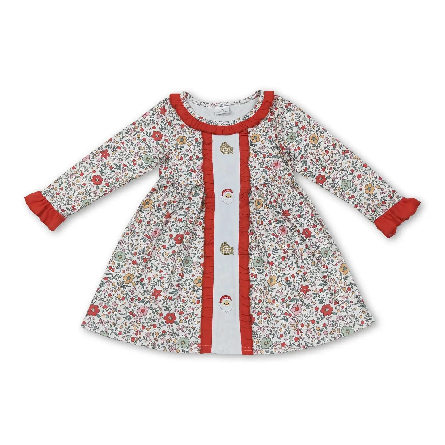 Santa's Cookies Floral Dress
