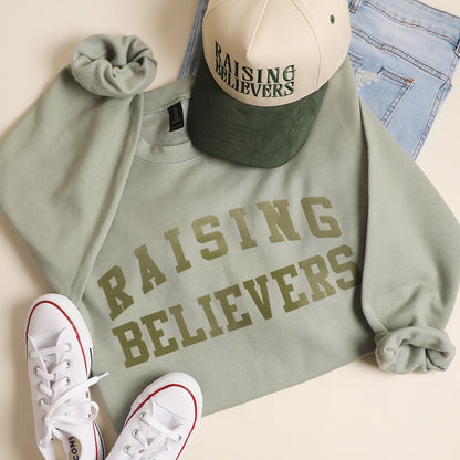 Raising Believers Flocked Crewneck