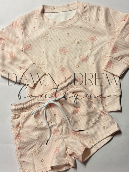 Custom Waffle Long Sleeve & Shorts Sets - CLOSES 10/5