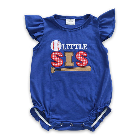 Baseball Little Sis Romper