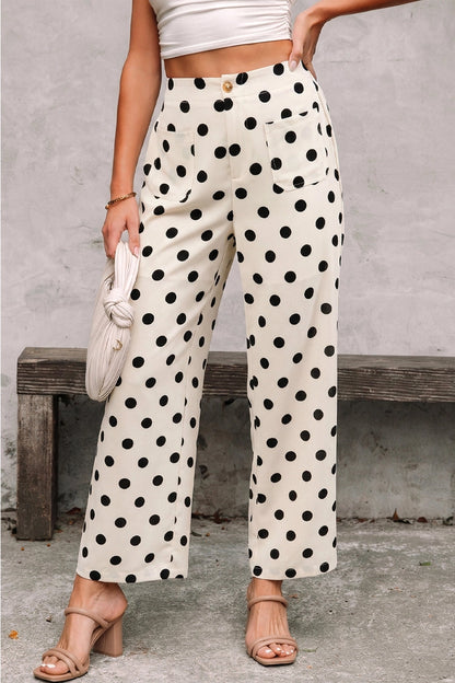 Patch Pocket Wide Leg Pants