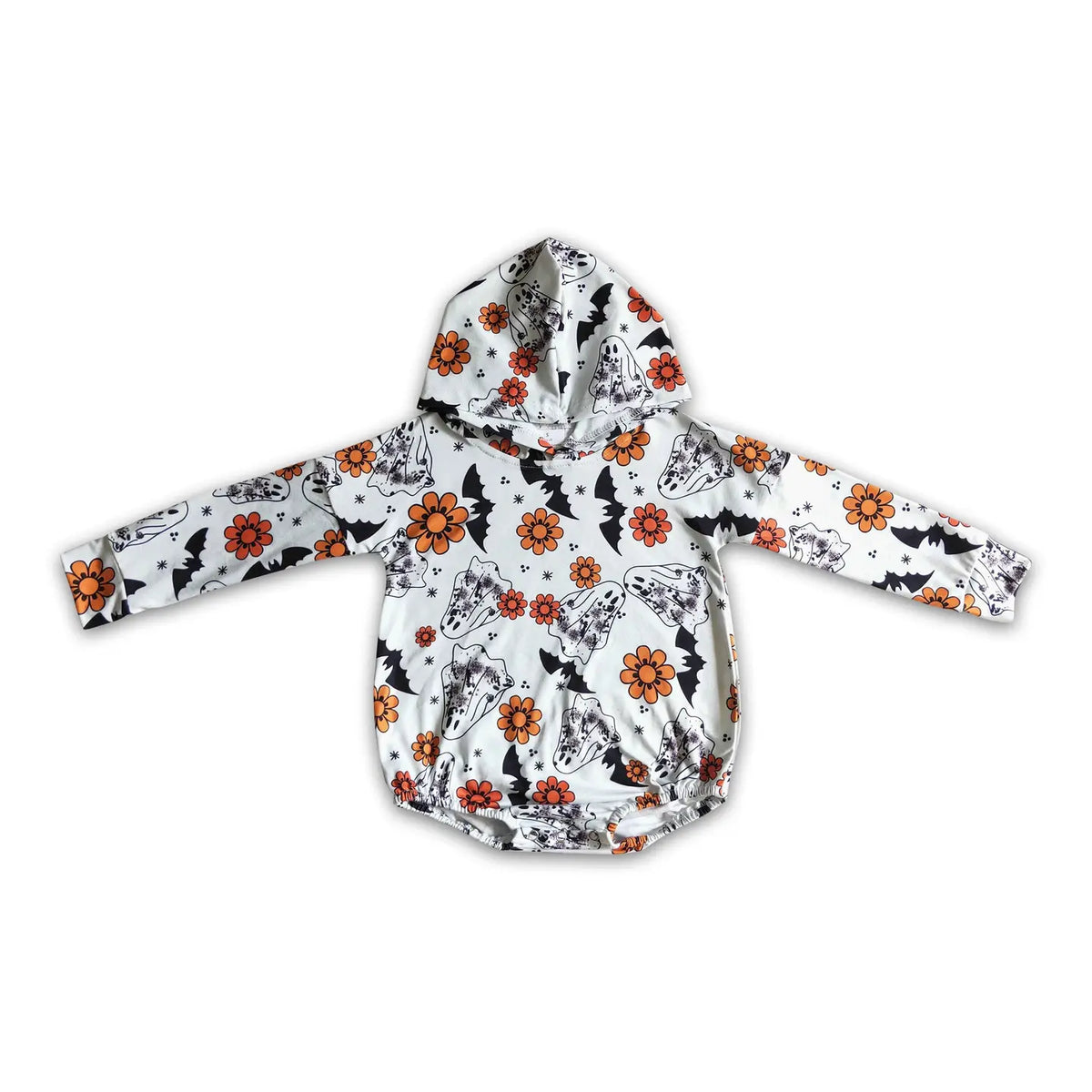 Batty Ghost Hooded Bubble Romper