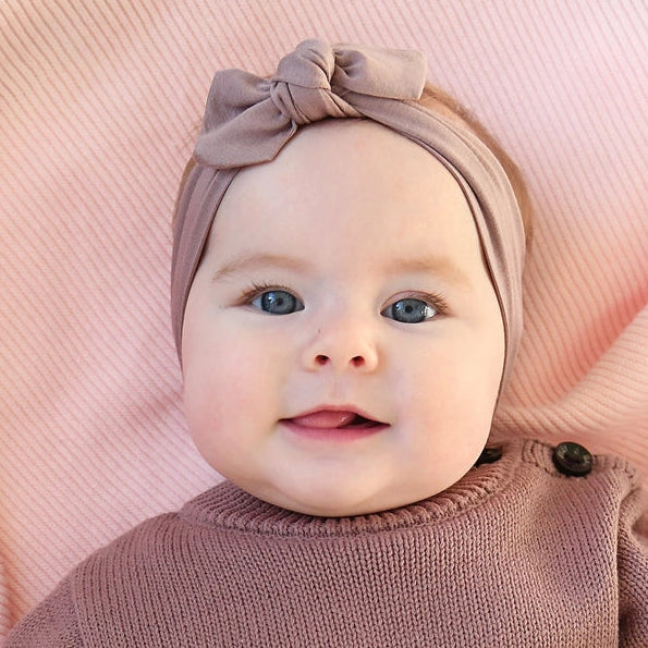 Mauve Headband Bow
