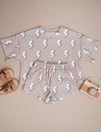 Electric Beige Shorts Set