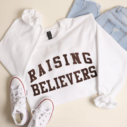Raising Believers Flocked Crewneck