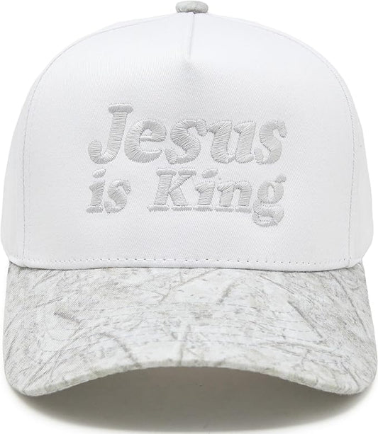 Jesus is King Camo Embroidered Hat