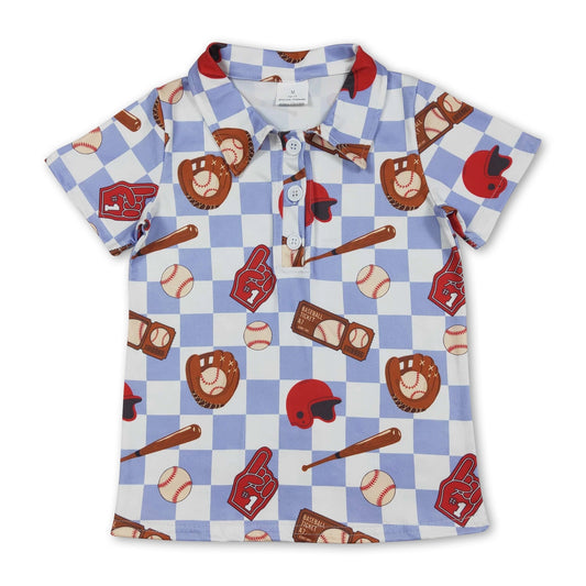 Checkered Baseball Polo