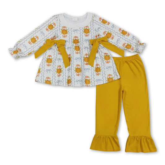 Mustard Yellow Pumpkins Tunic & Pants