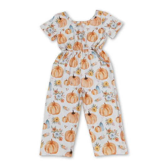 Pumpkin Short Sleeve Jumpsuit