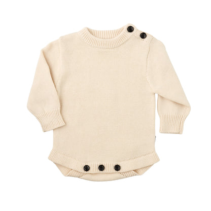 Oatmeal Knit Sweater Romper