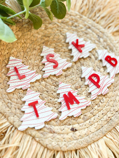 Christmas Cake Initial Clips - CLOSES 11/7
