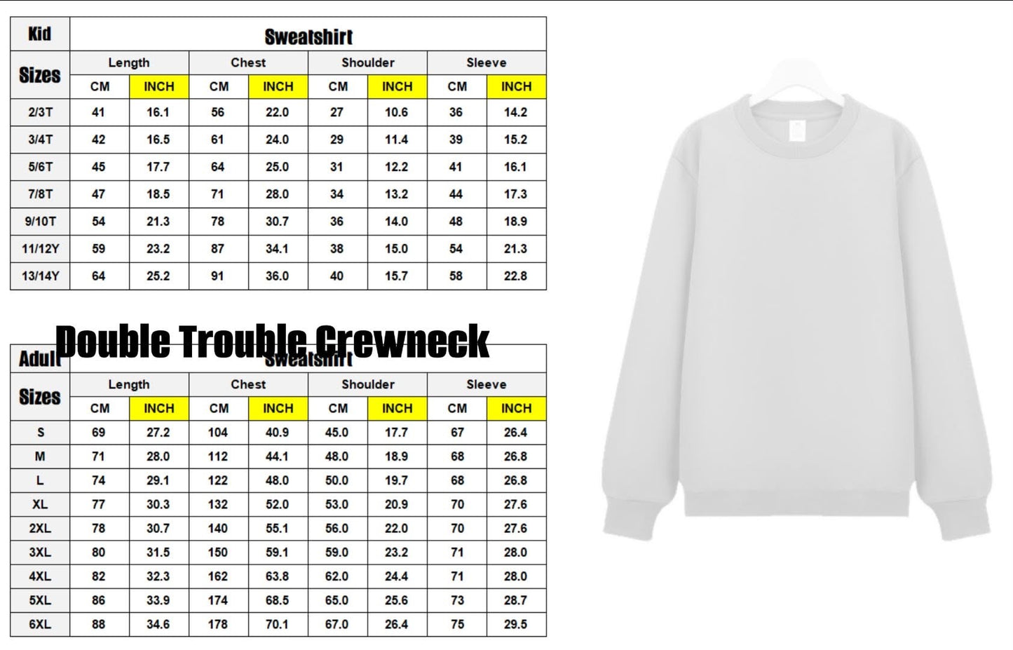 Custom Split Crew Necks — CLOSES 9/7