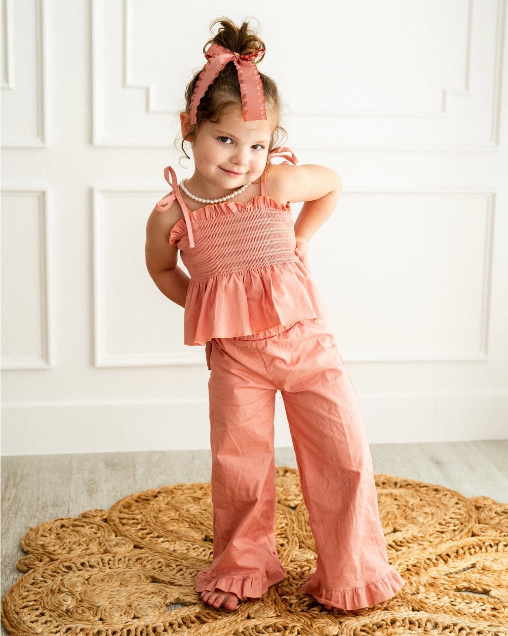 Peony Smocked Two-Piece Set