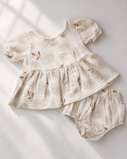 Victorian Rose Bow-Back Top & Bloomers