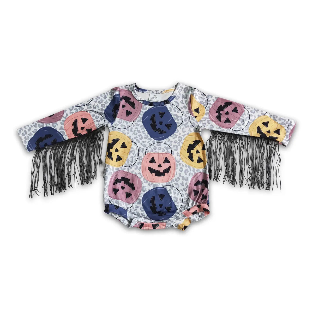 Halloween Buckets Fringe Bubble Romper