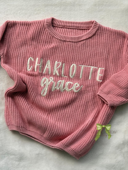 Custom Embroidered Sweater — CLOSES 10/4