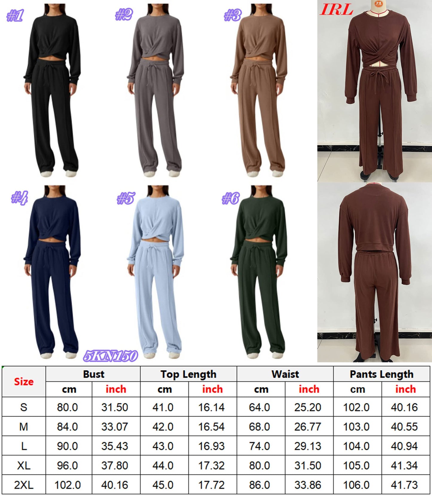 Twist Crop Sweatshirt & Pant Set