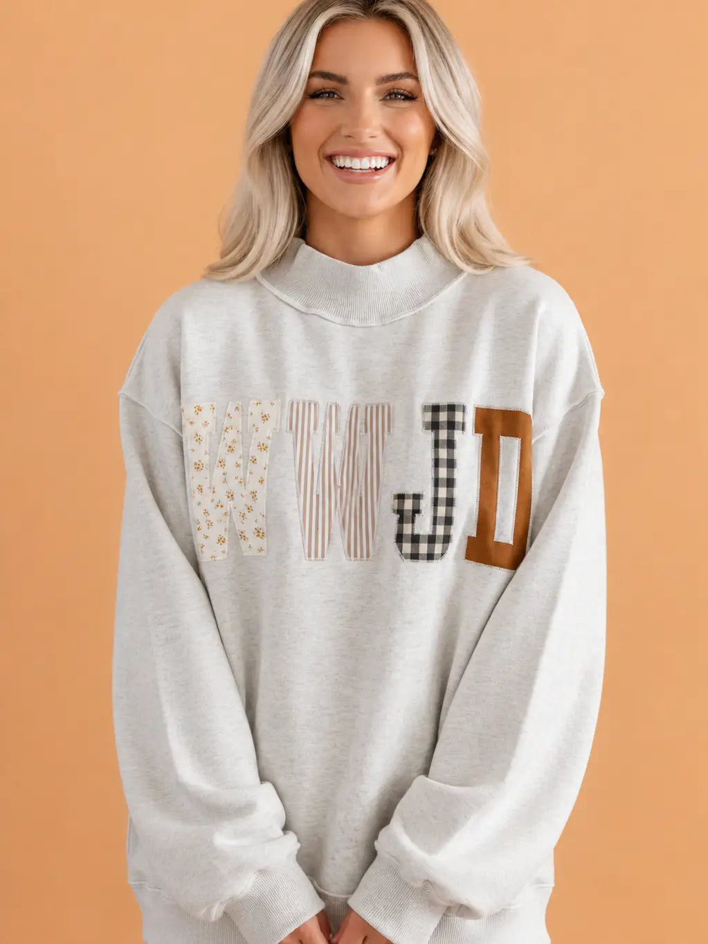 WWJD Patchwork Sweatshirt