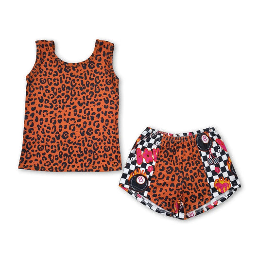 Punchy Orange Leopard Tank & Shorts Set