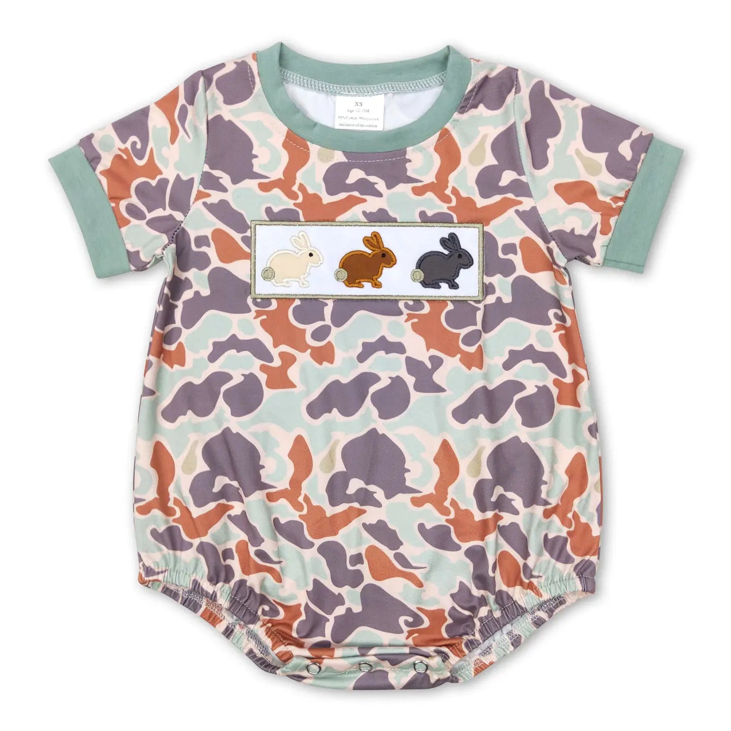 Camo Bunny Bubble Romper
