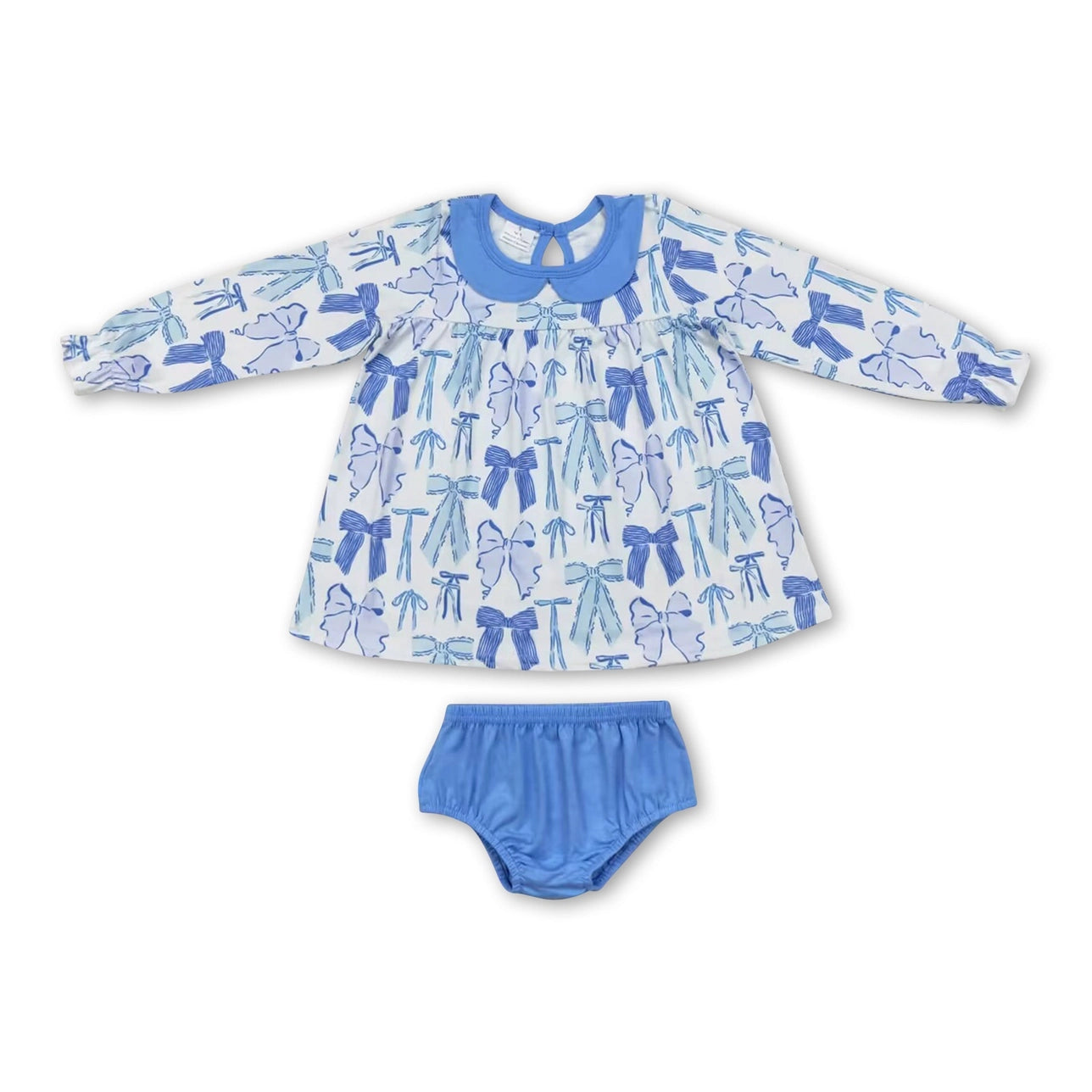 Blue Bow Bummies Set