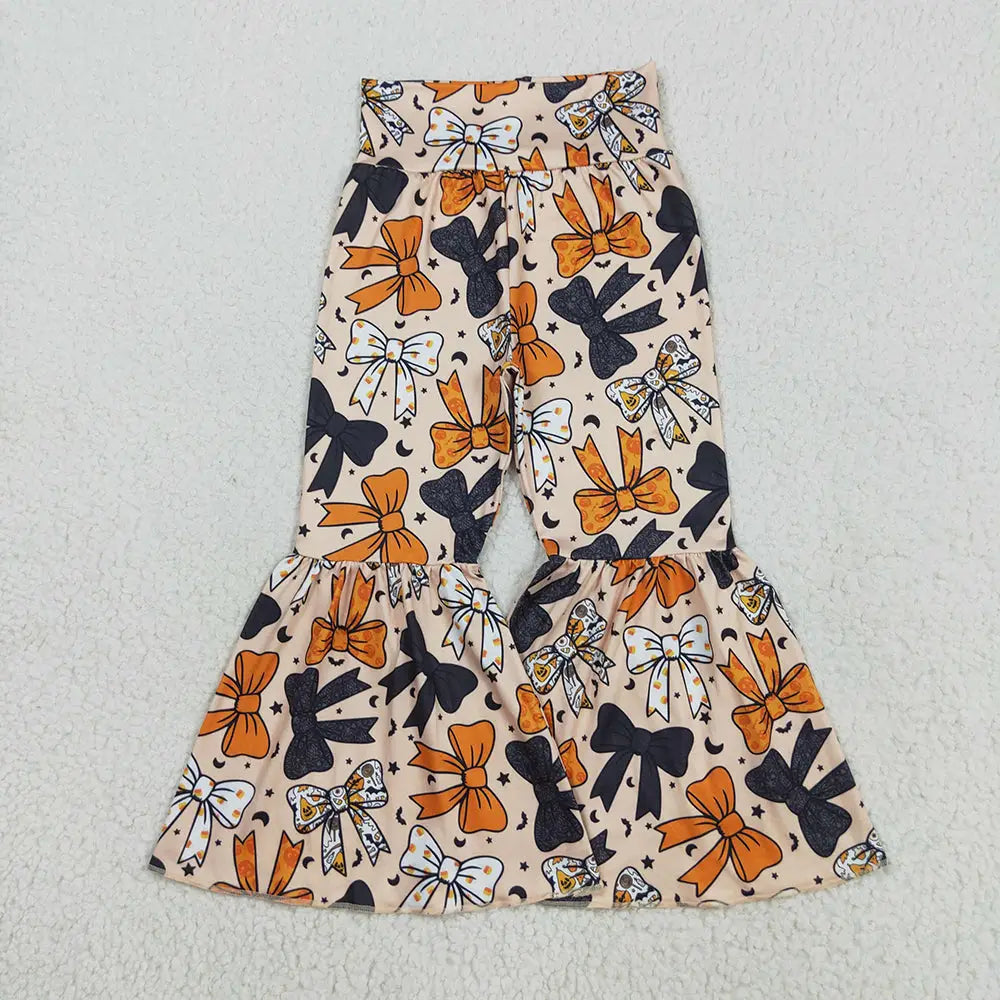 Orange & Black Bow Bell Bottoms