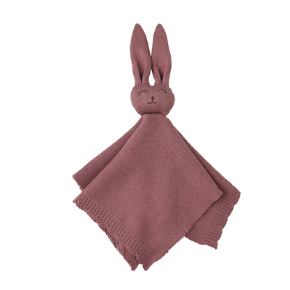 Mauve Knit Bunny Lovey