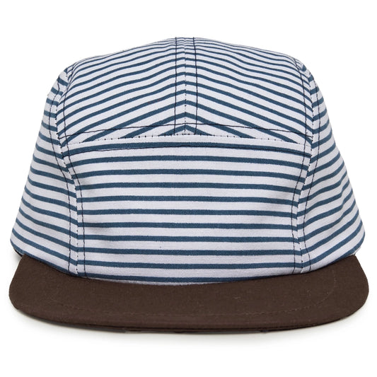 Navy & White Striped Camper Kid's Hat