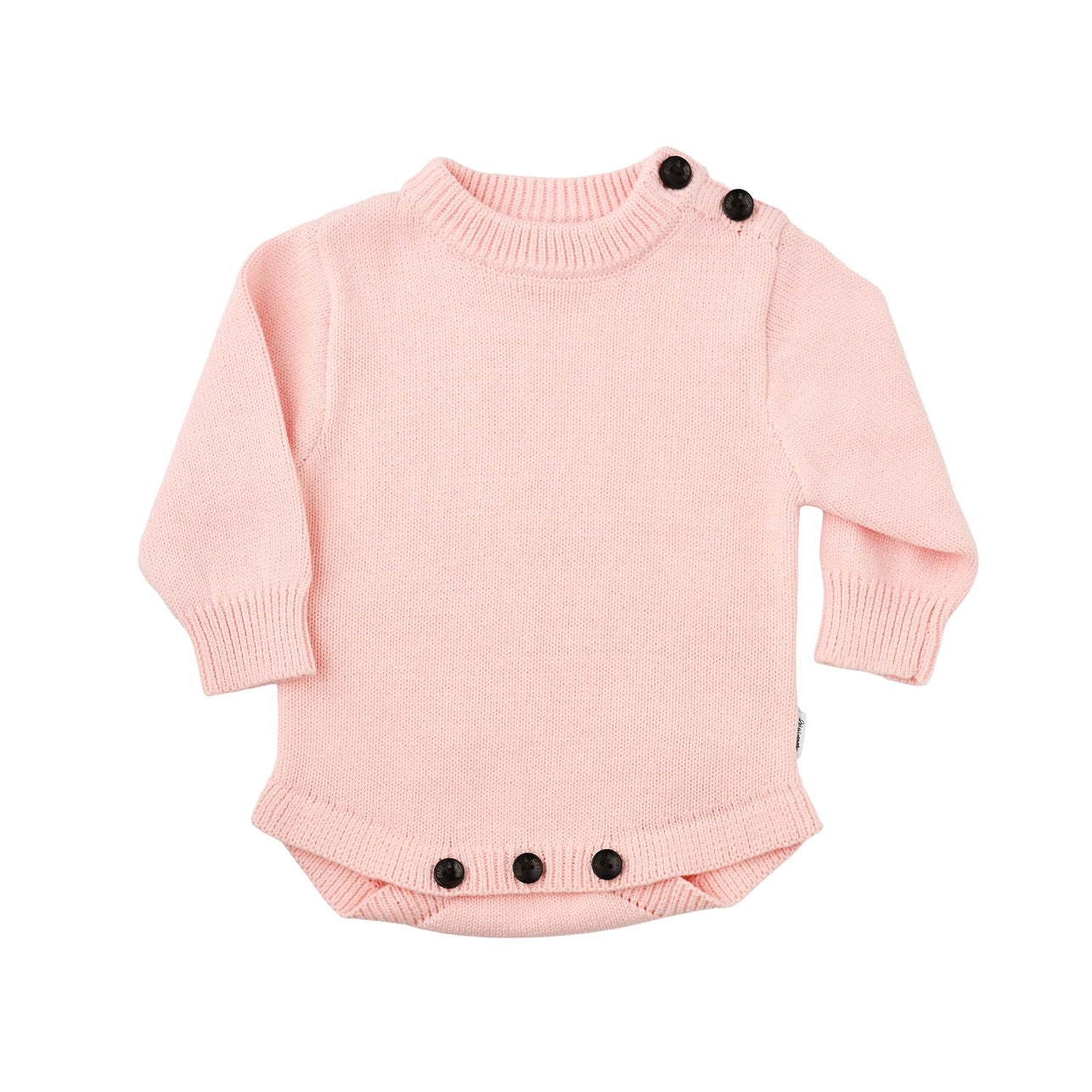 Baby Pink Knit Sweater Romper