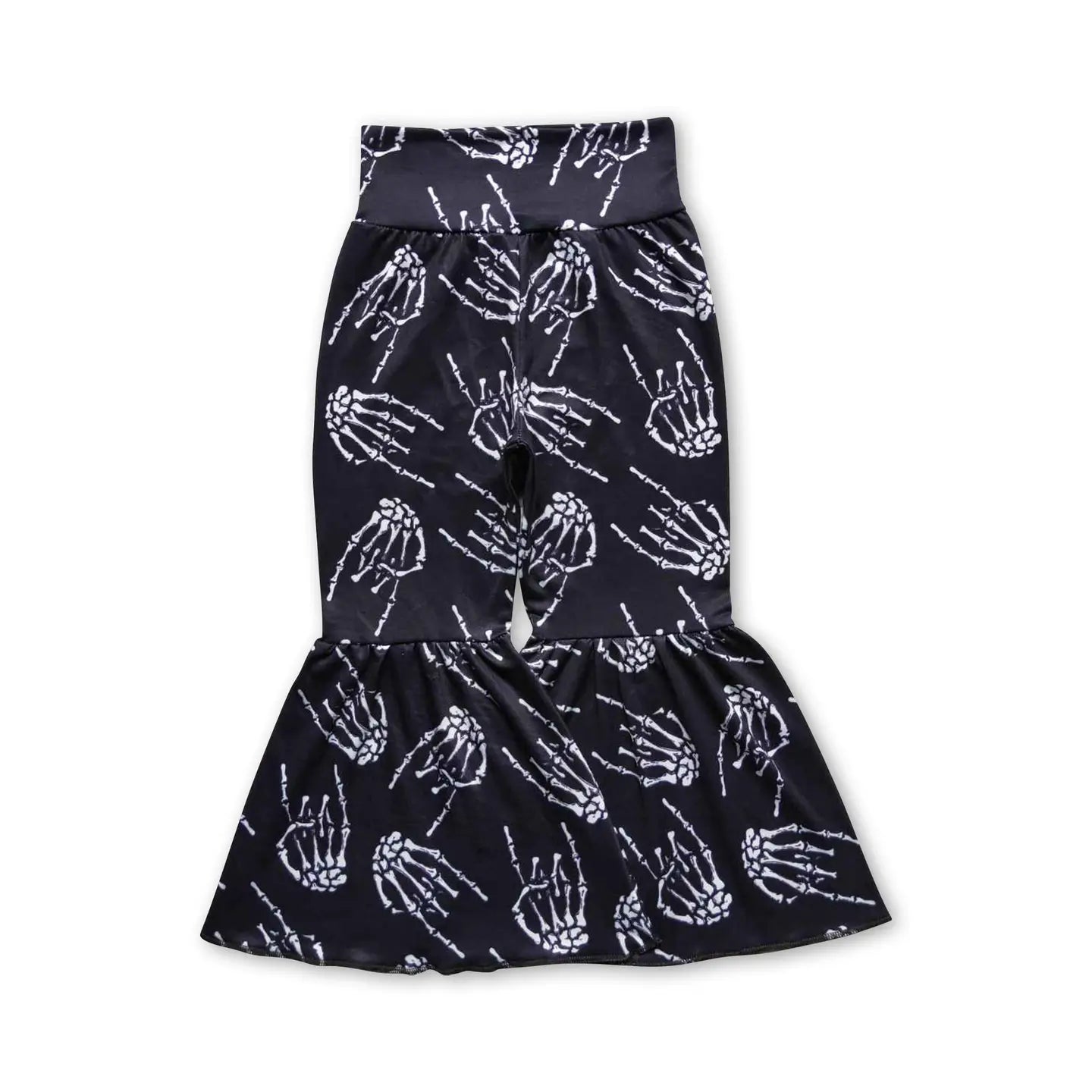 Skeleton Hands Bell Bottoms