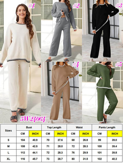 Knit Pullover & Pants Set