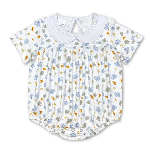 Ditsy Blue Pumpkin Romper